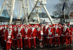 British Heart Foundation Cardiff Santa Jog
